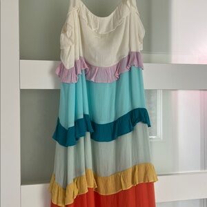 Dillards Multi Color Maxi Dress